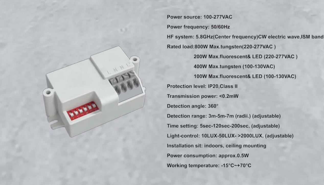 PDLUX запускает PD-MV1031-5,8 ГГц 360 ° Микроволновый датчик движения для интеллектуального освещения и безопасности