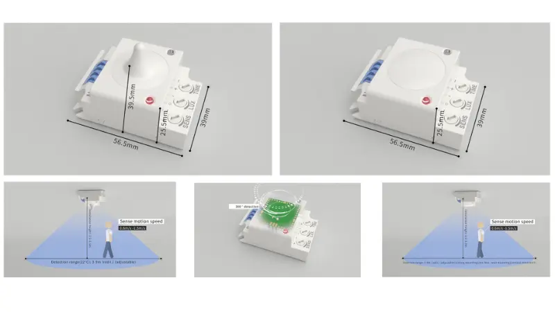PDLUX представляет микроволновые датчики PD-MV1029A и PD-MV1029B с частотой 5,8 ГГц для интеллектуального внутреннего освещения